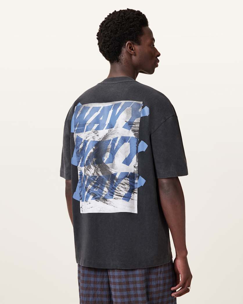Wavy Oversized Crew Neck T-Shirt