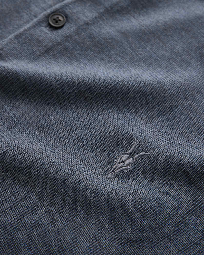 Mode Merino Long Sleeve Ramskull Polo Shirt