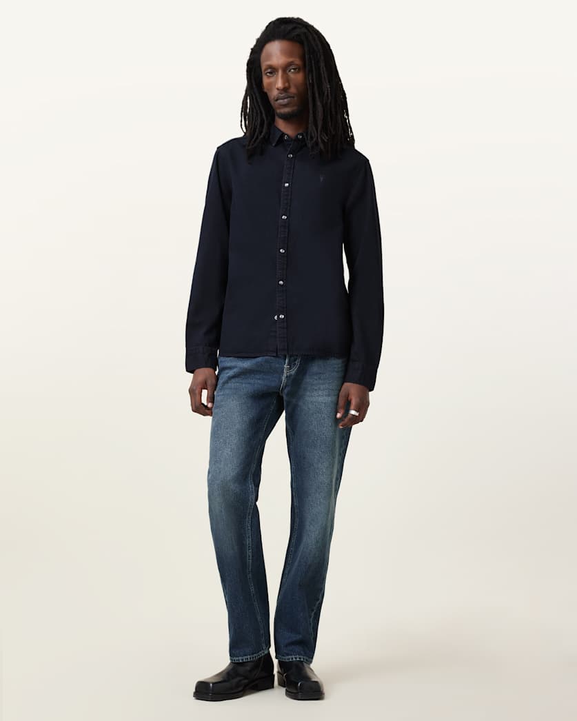 Gleason Press Stud Ramskull Denim Shirt