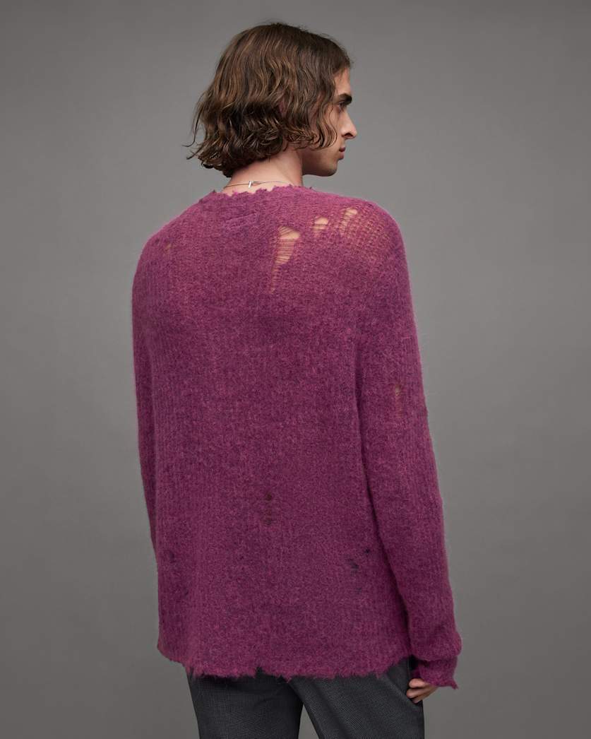 Bleaker Oversized Distressed Crew Jumper
