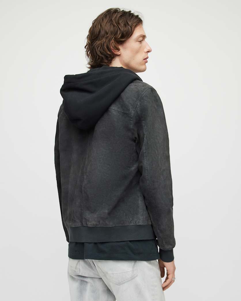 Troy Suede Bomber Jacket
