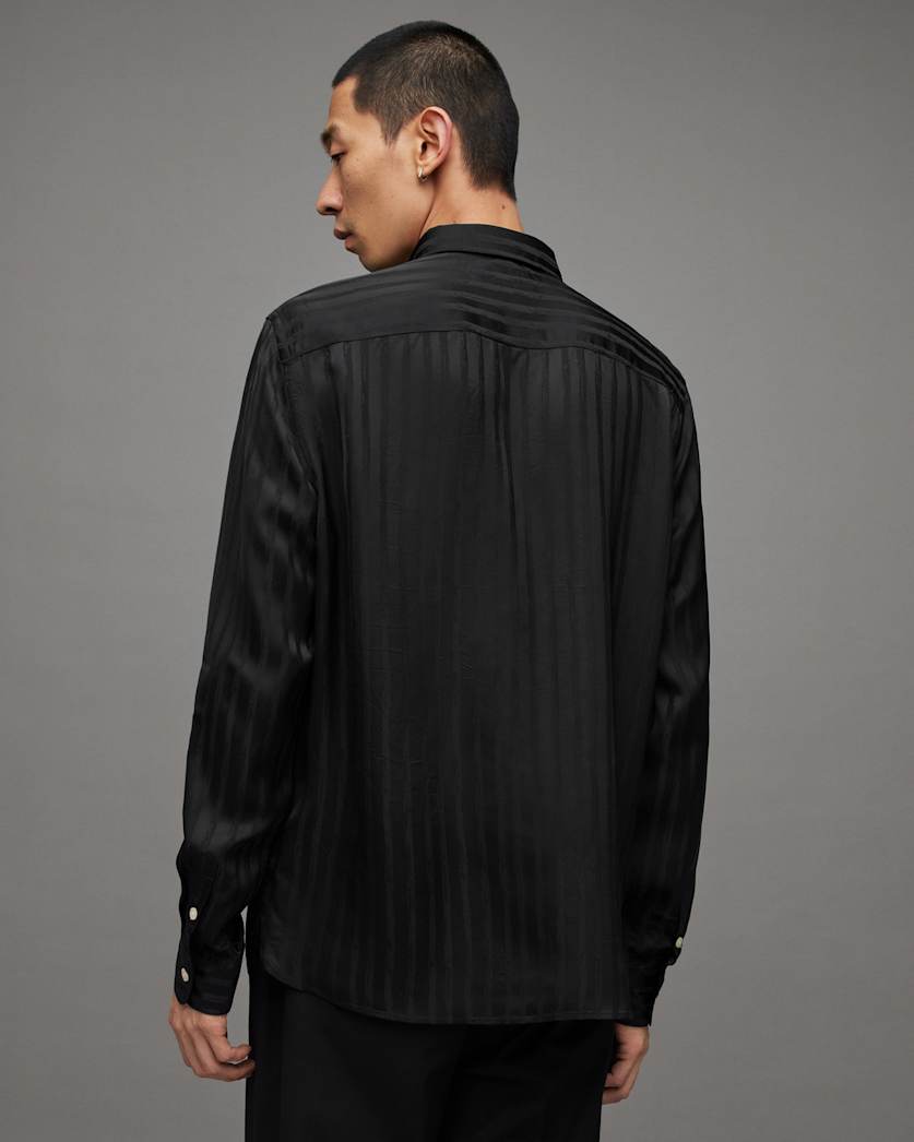 Auriga Jacquard Stripe High Shine Shirt