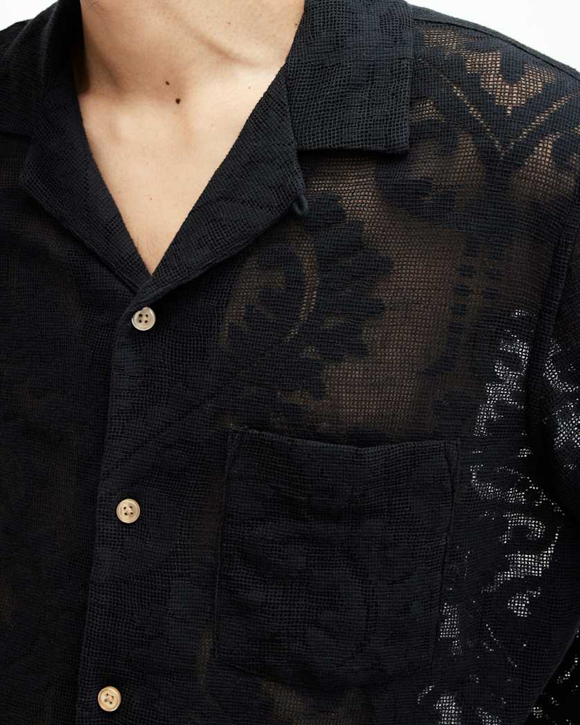 Cerrito Crochet Lace Relaxed Fit Shirt