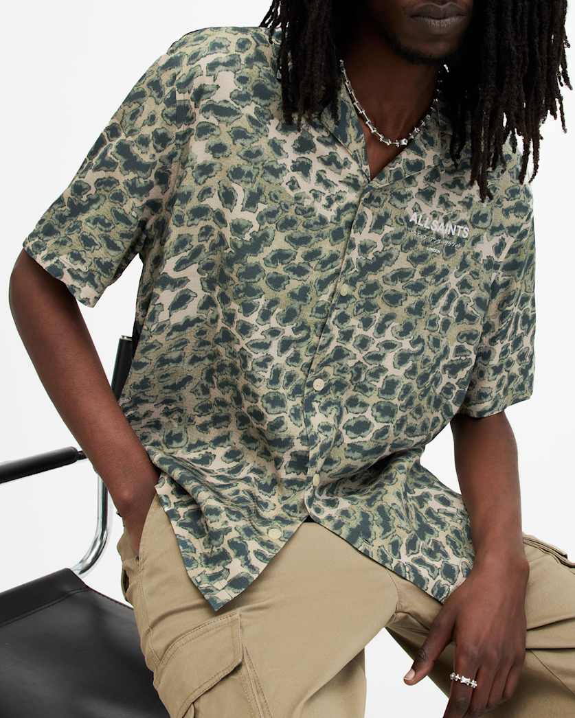 Underground Camouflage Print Logo Shirt