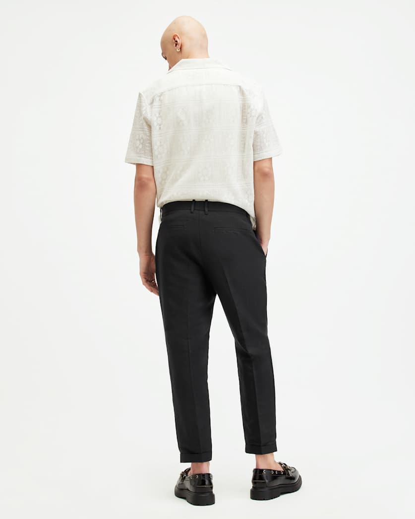 Cross Tallis Linen Blend Slim Trousers