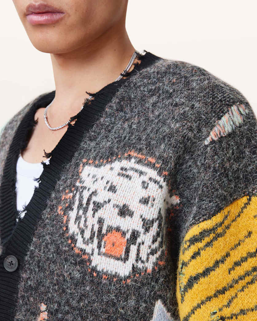 Akki Oversized Jacquard Cardigan