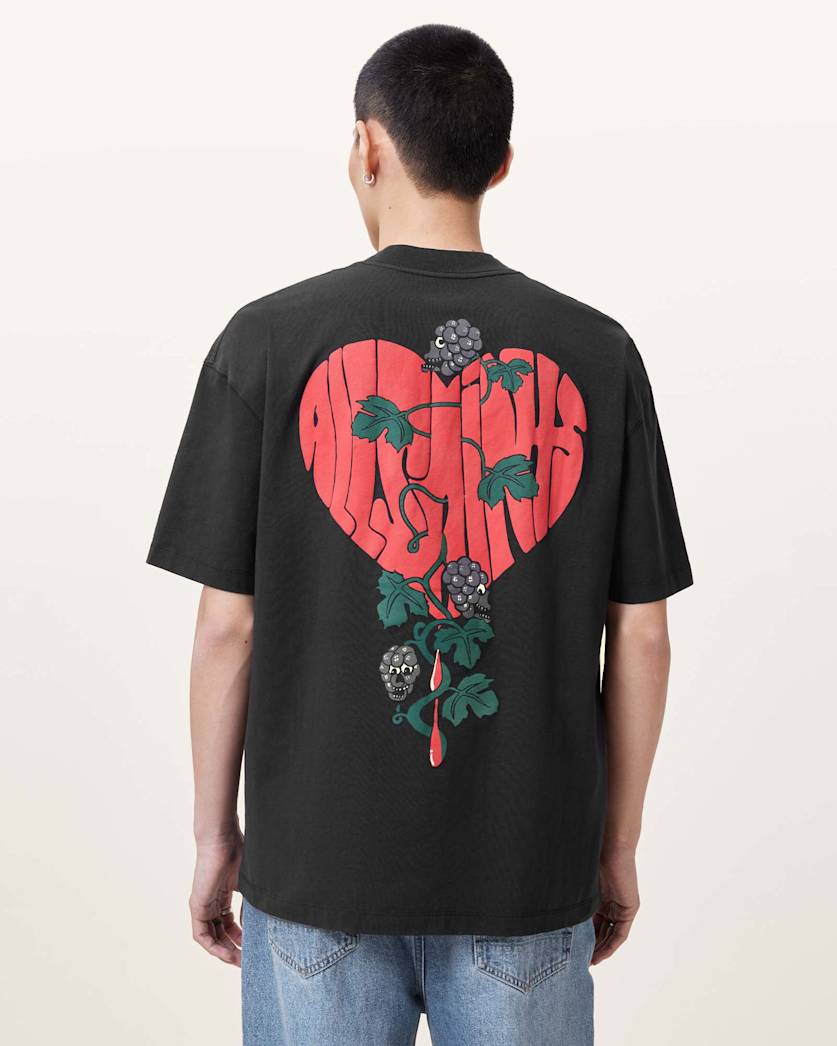 Sown Printed Oversized Crew Neck T-Shirt