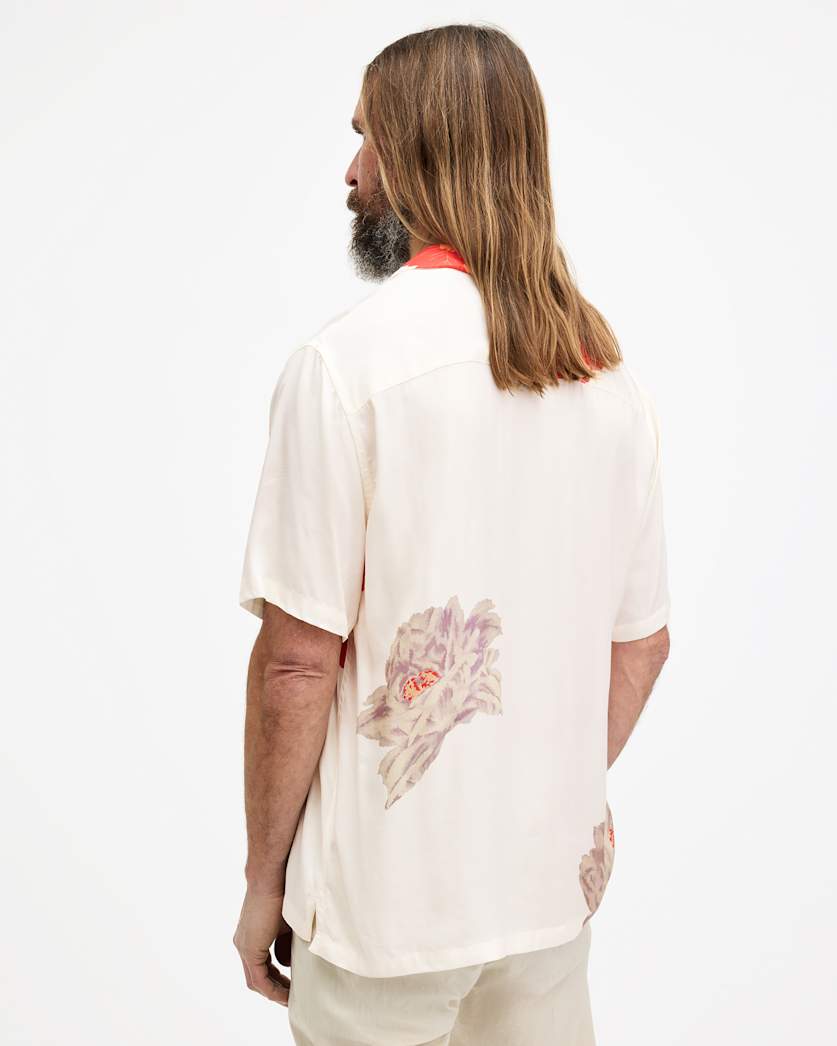 Roze Floral Print Relaxed Fit Shirt
