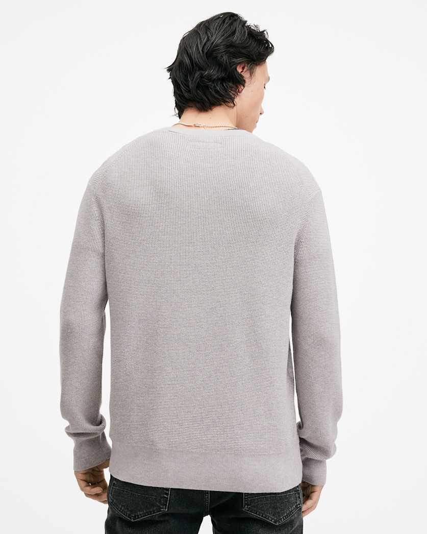 Aspen Waffle Texture Crew Neck Ramskull Jumper