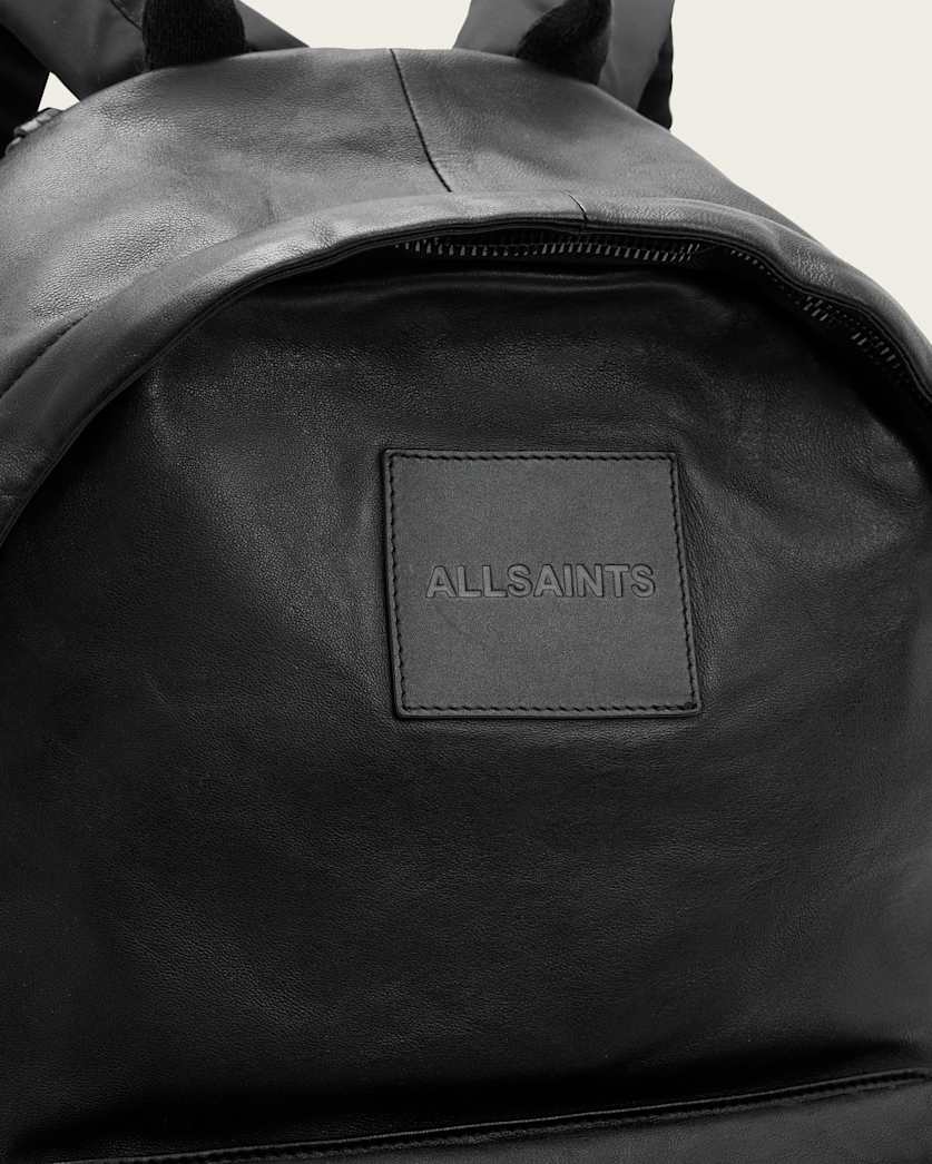 Carabiner Embossed Leather Backpack