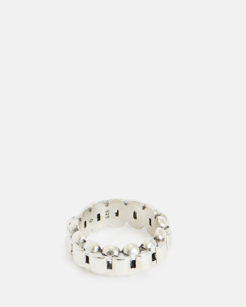 Draco Sterling Silver Chain Ring