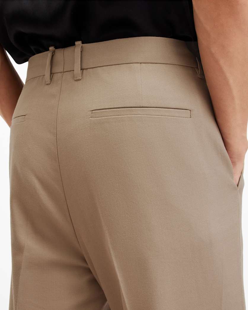 Tallis Slim Fit Cropped Tapered Trousers