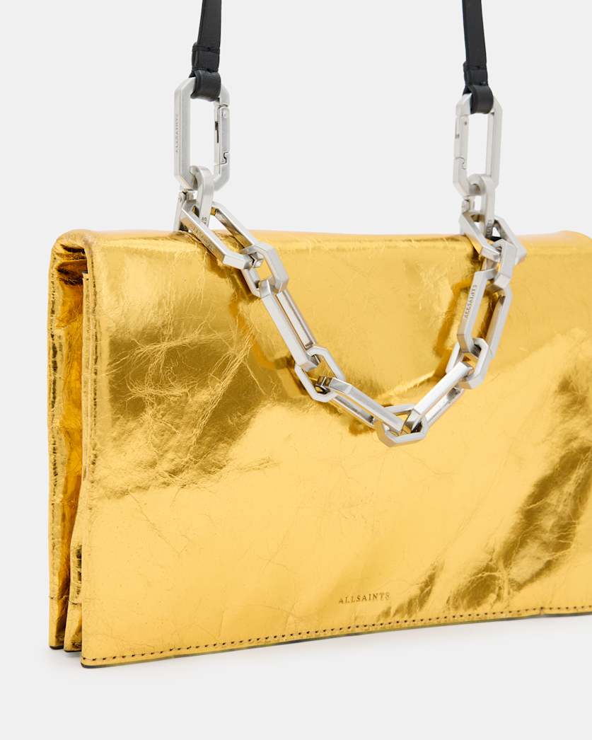 Yua Leather Removable Chain Clutch Bag