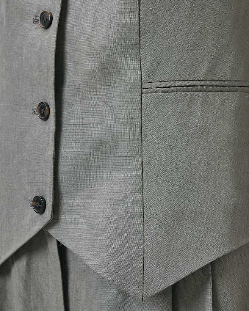 Averie Tencel Relaxed Fit Linen Blend Waistcoat