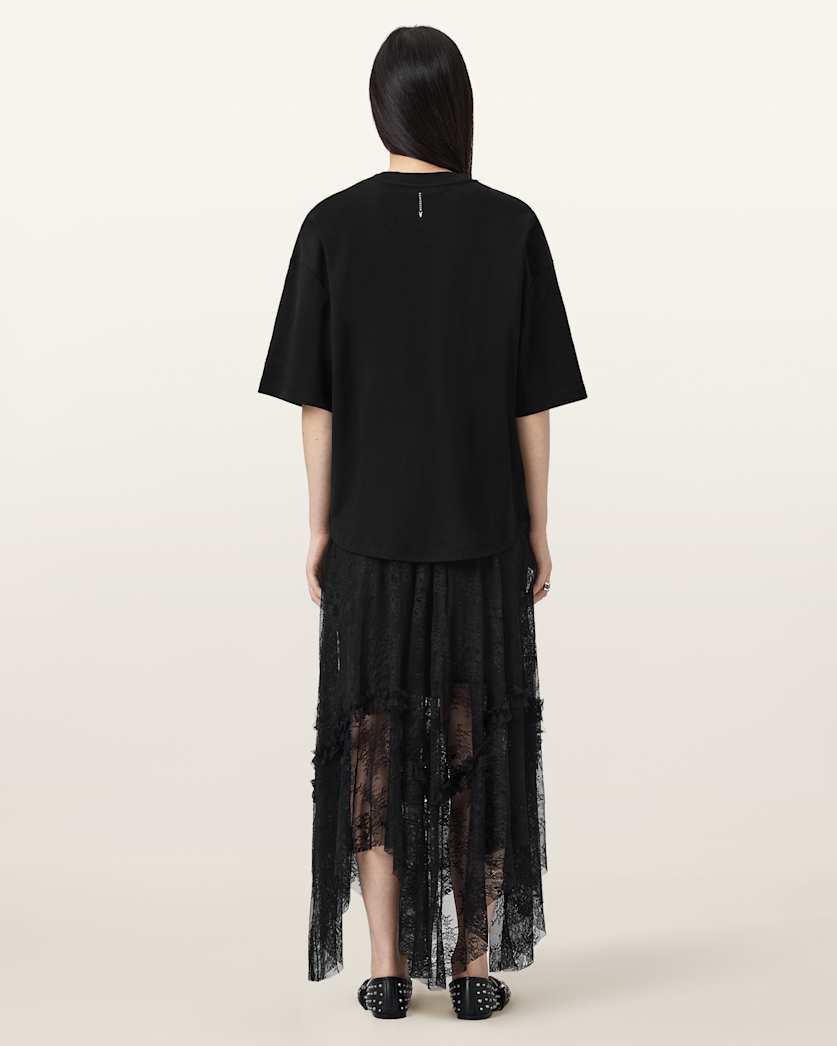 Josie Tiered Lace Midi Skirt