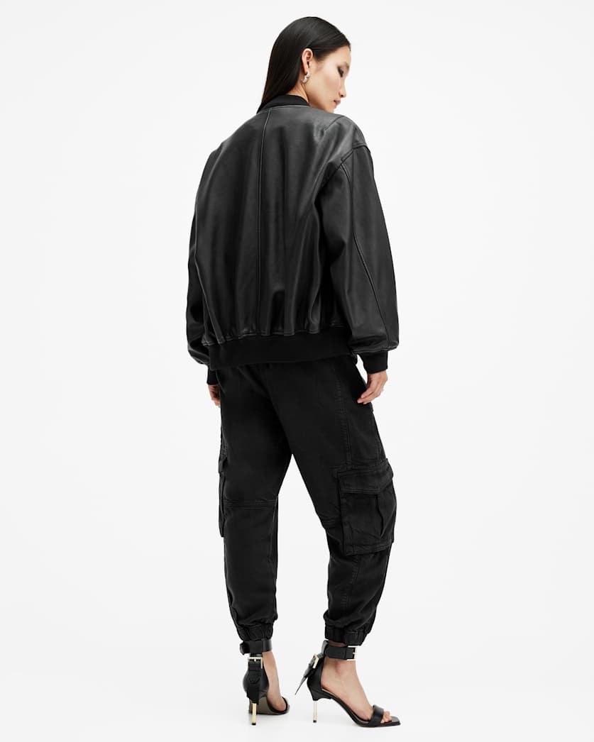 Frieda Tapered Denim Cargo Trousers