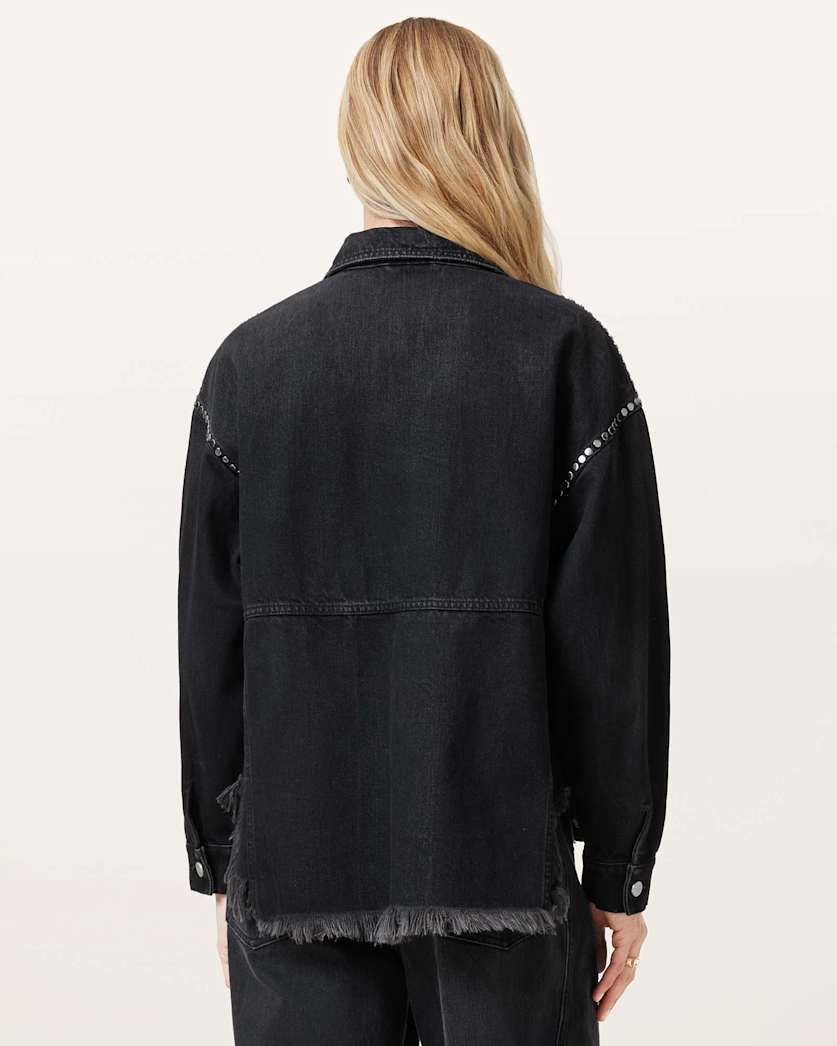 Hettie Studded Oversized Denim Shacket