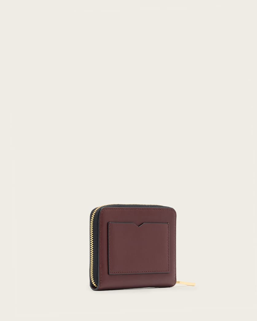 Lena Hex Zip Up Leather Wallet