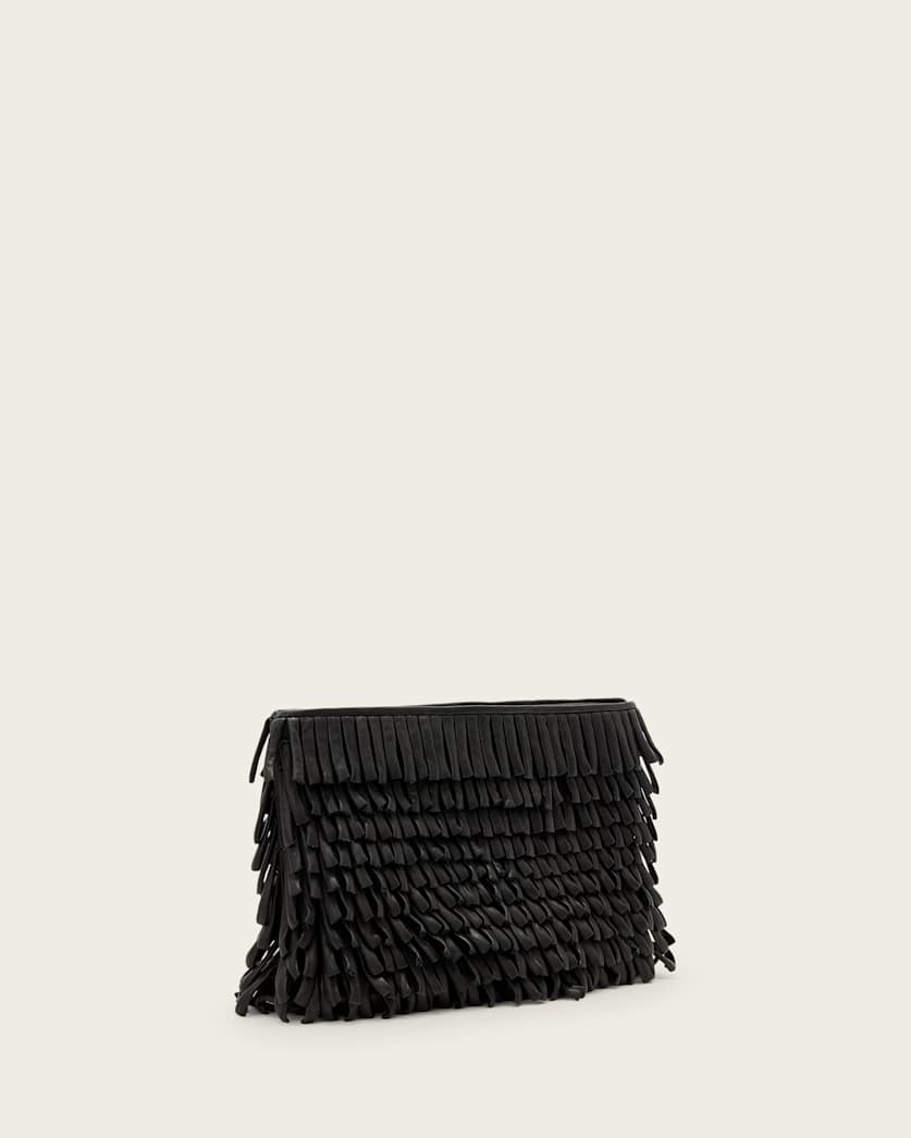 Bettina Fringe Leather Clutch
