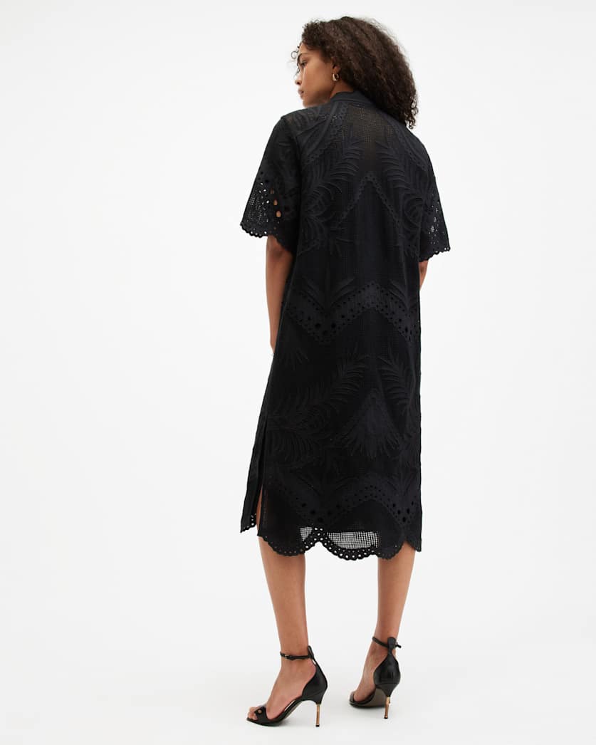 Meria Broderie Midi Dress