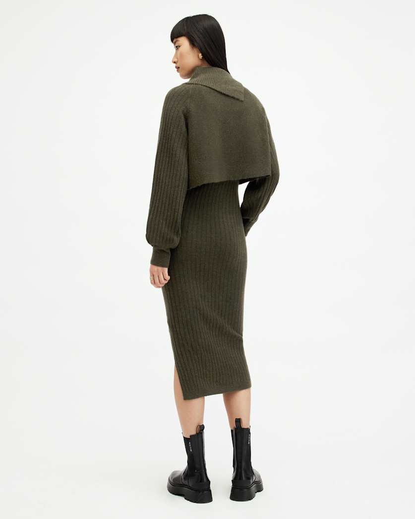 Margetta 2-In-1 Ribbed Midi Dress