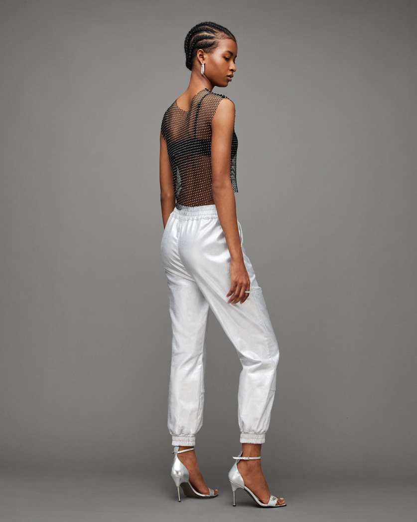 Yara Relaxed Fit Coated Joggers