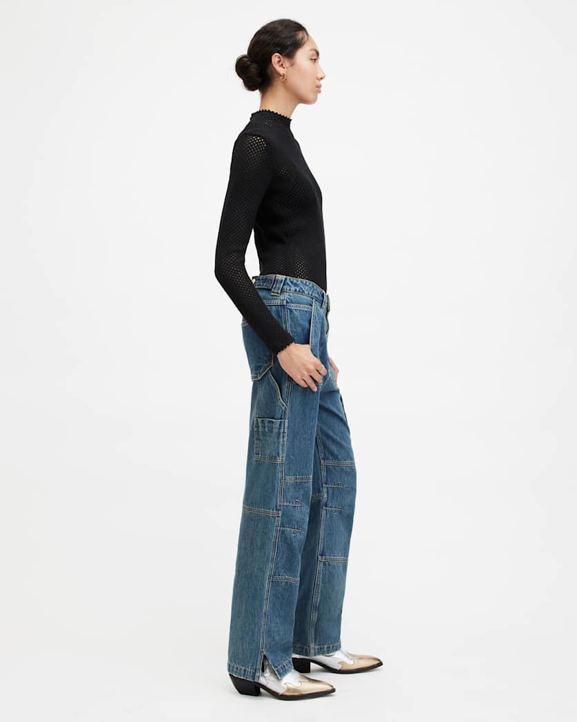 Avril Roll Neck Open Stitch Jumper