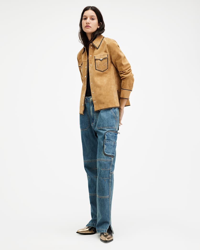Karlson Studded Suede Western Shirt