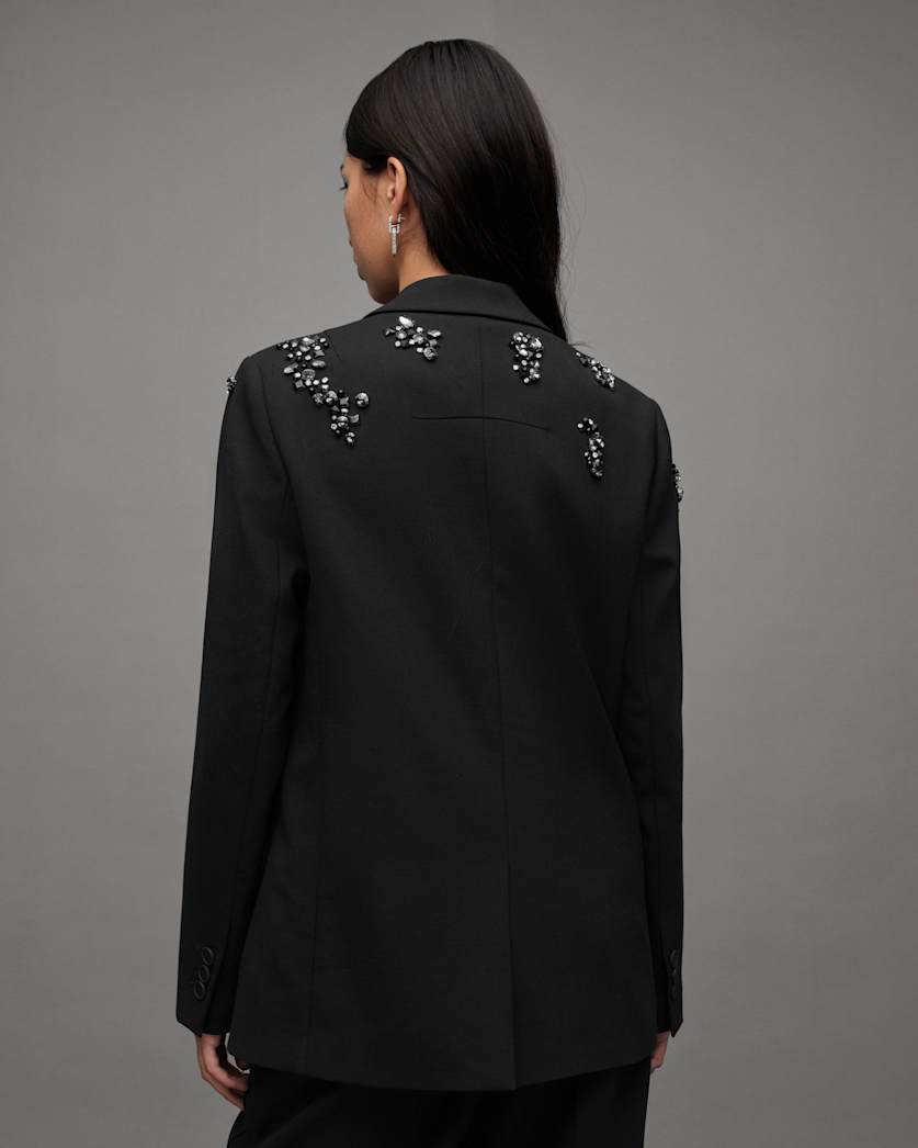 Atlas Bead Embellished Blazer