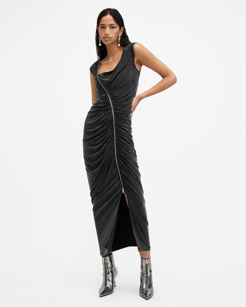 Umbra Draped Zip Slim Fit Dress