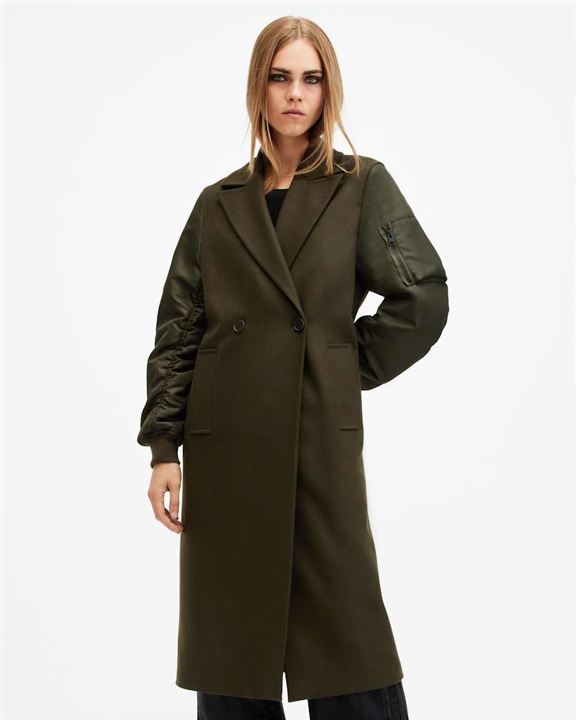 Paulah Wool Blend Double Breasted Coat