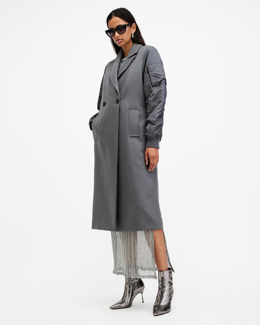 Paulah Wool Blend Double Breasted Coat