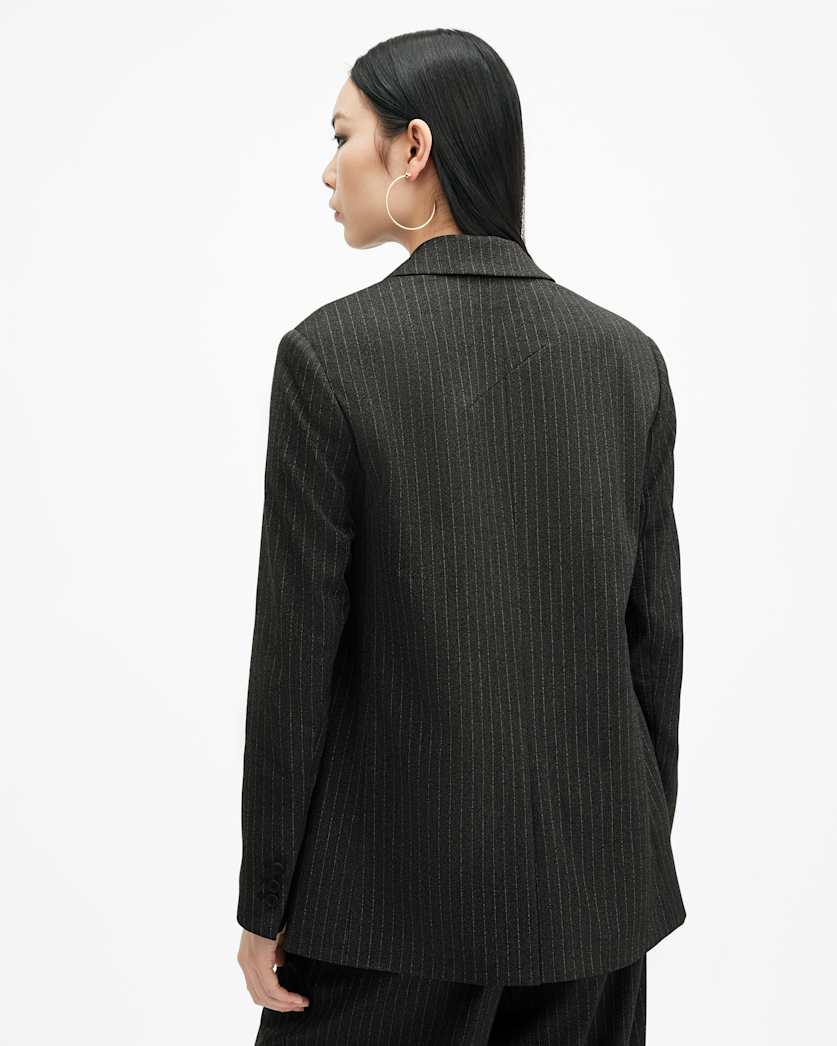Averie Pinstriped Relaxed Fit Blazer