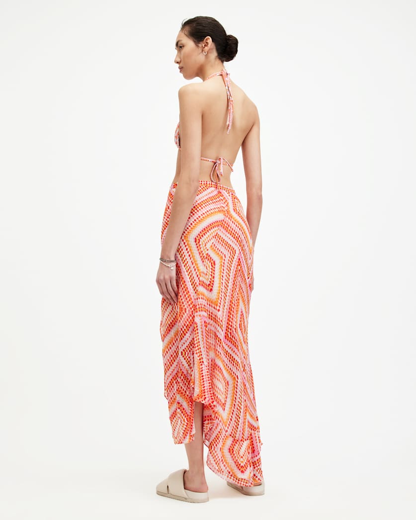 Sara Luisa Asymmetric Ruffle Midi Skirt