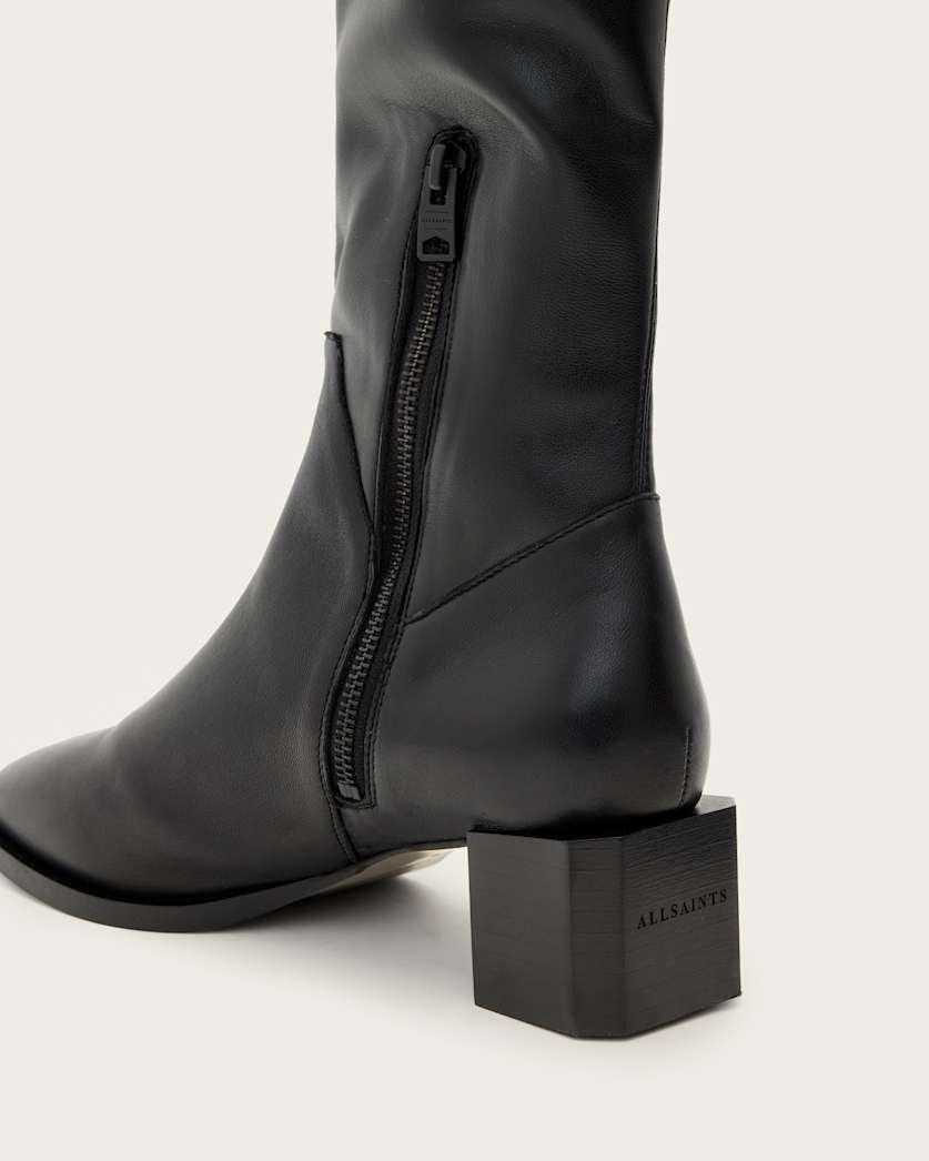 Avril Knee High Leather Boots