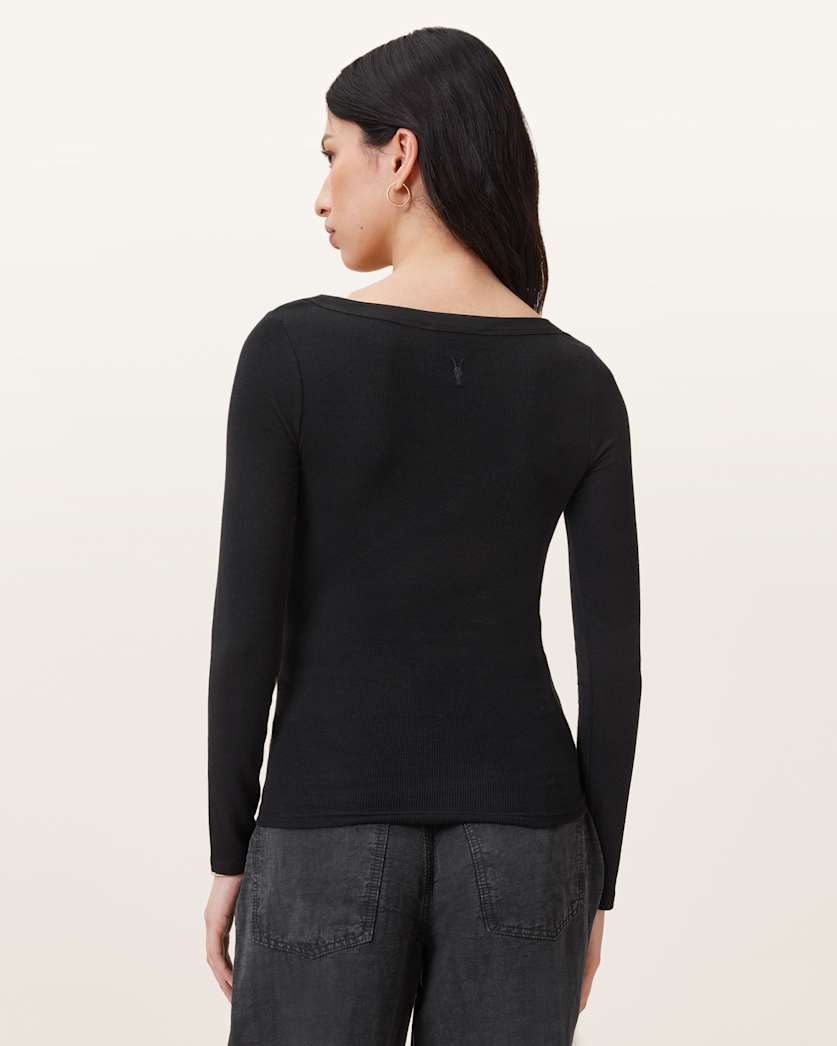 Rina Long Sleeve Scoop Neck T-Shirt
