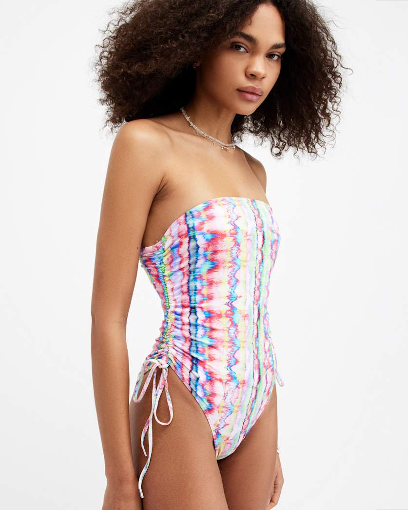 Elisa Ruched Bandeau Swimsuit