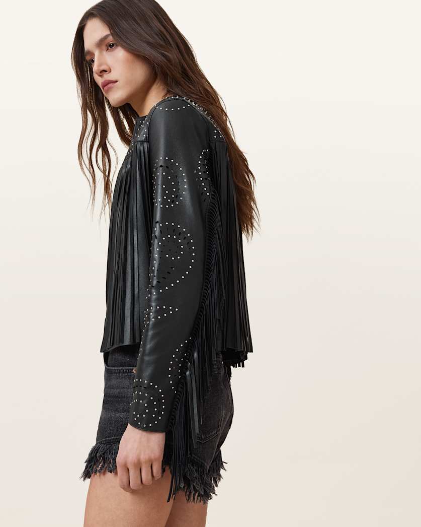 Asta Leather Tassel Jacket