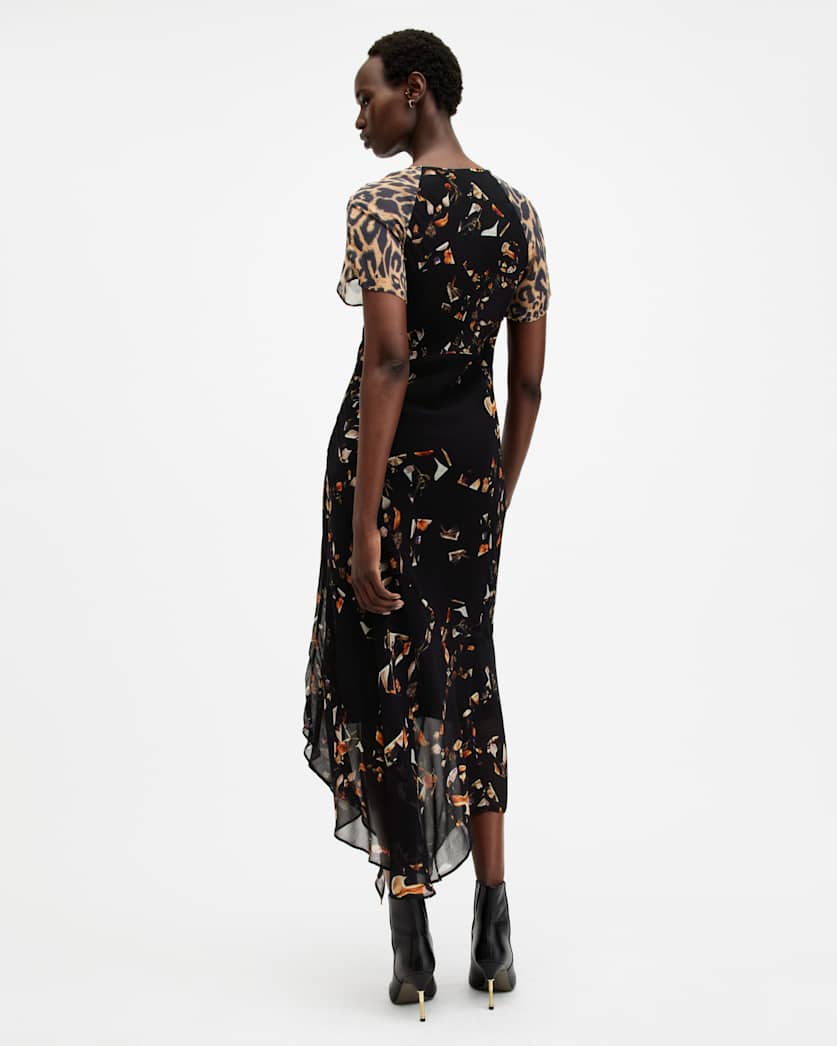 Leah Floral Print Midi Dress