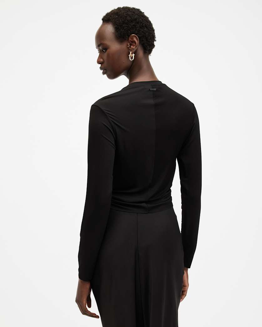Xylia Long Sleeve Gathered Top