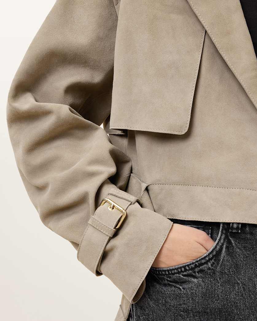 Ophelia Cropped Suede Jacket