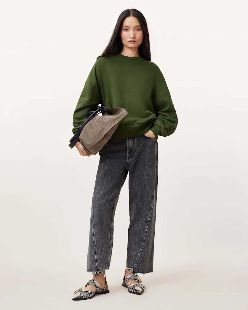Peggy Zip Sleeve Relaxed Fit Sweatshirt
