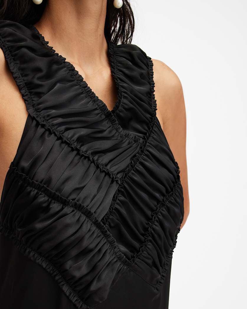 Mahree Gathered Slim Fit Midi Dress