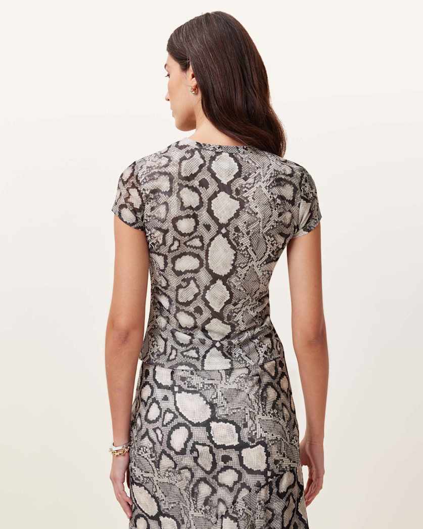 Ellie Mesh Snake Print T-Shirt