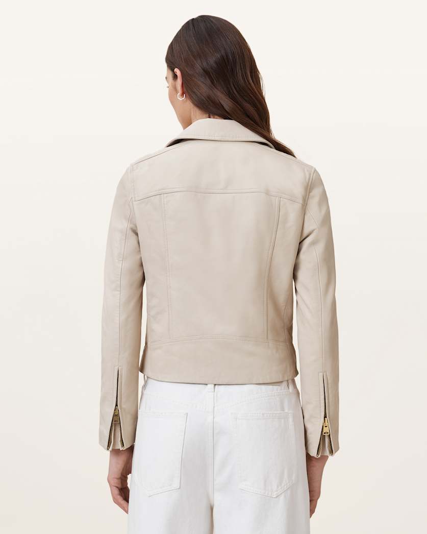 Dalby Slim Fit Leather Biker Jacket