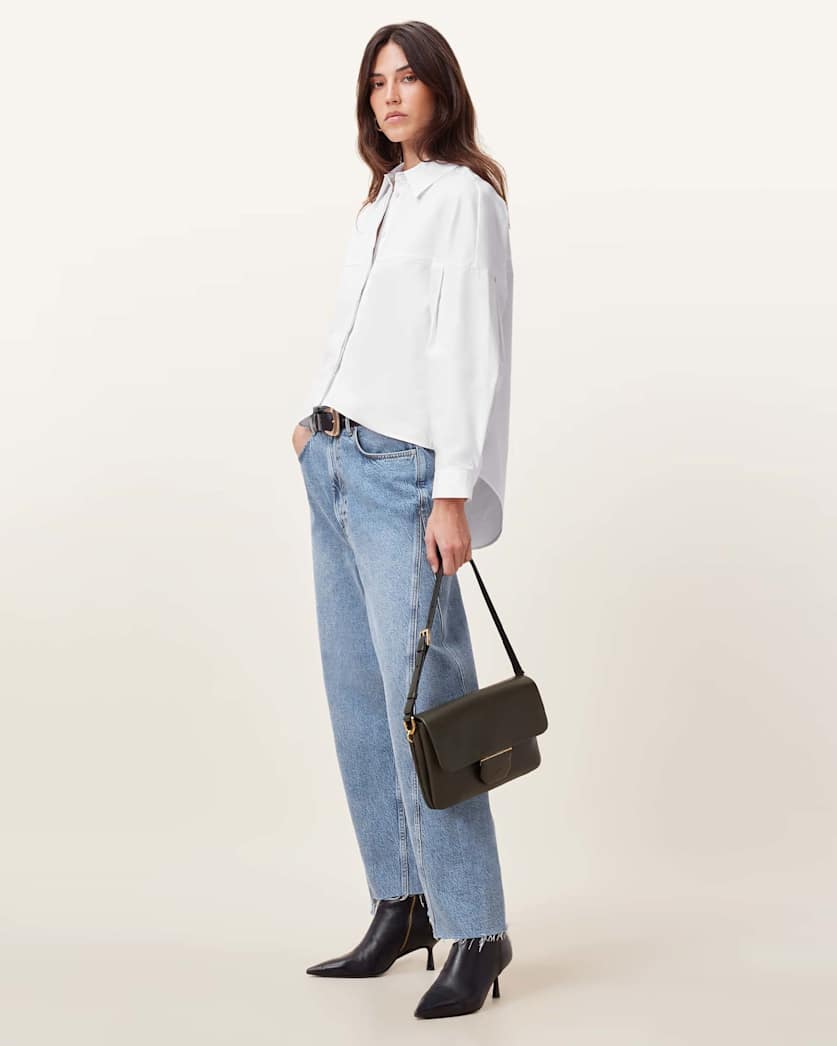 Toria Organic Cotton Dipped Hem Shirt