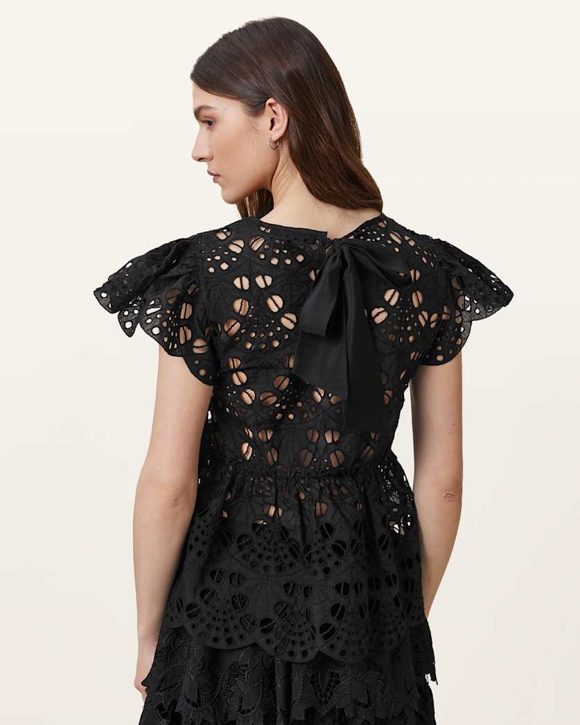 Meadow Embroidered Short Sleeve Top