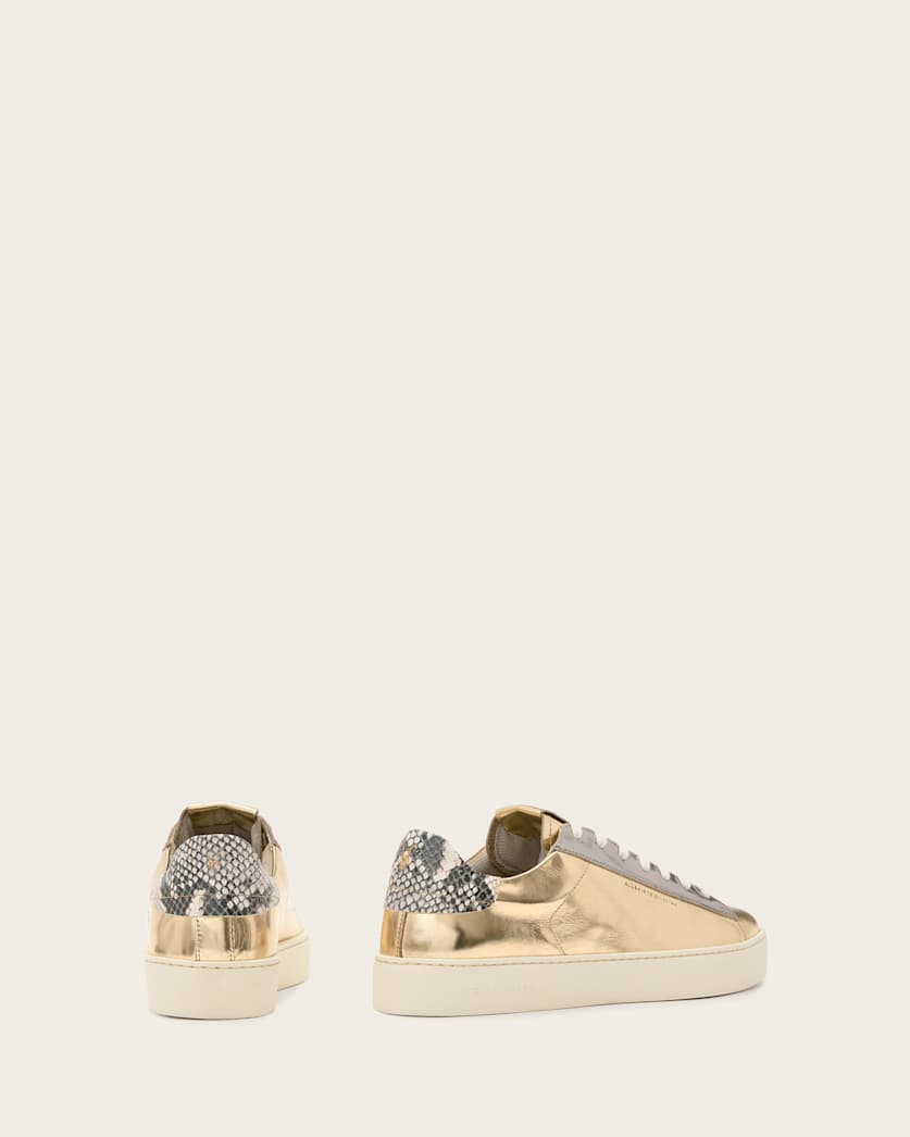 Shana Low Top Metallic Leather Trainers