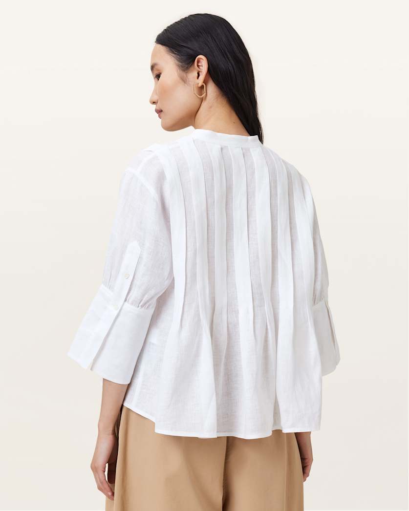 Inara Pleated Linen Shirt