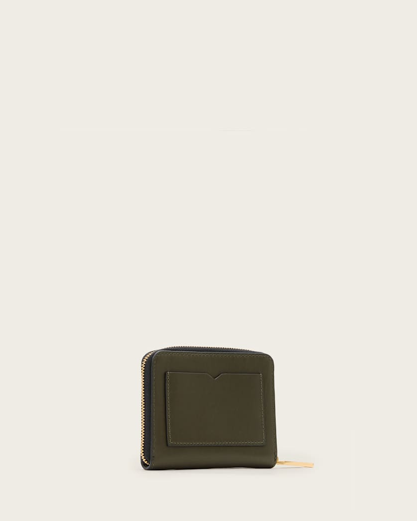 Lena Hex Zip Up Leather Wallet
